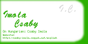 imola csaby business card